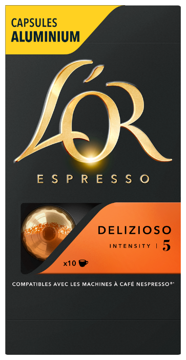 

Капсулы кофе/эспрессо L'OR Espresso Delizioso, 10 порций/10 капсул, 40мл, Nespresso (4028608), Espresso Delizioso
