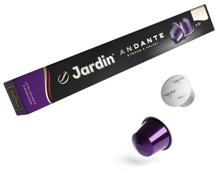 

Капсулы кофе/эспрессо Jardin Andante, 10 порций/10 капсул, 40 мл, Nespresso (1353-10), Andante