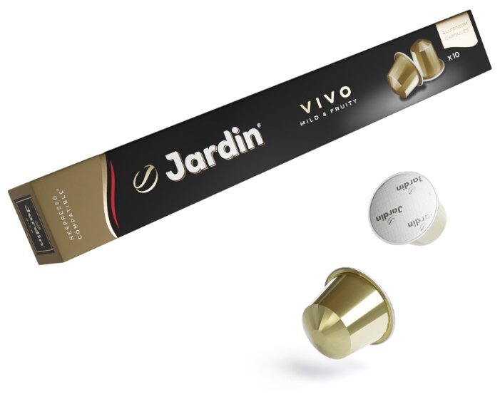 

Капсулы кофе/эспрессо Jardin Vivo, 10 порций/10 капсул, 40 мл, Nespresso (1354-10), Vivo