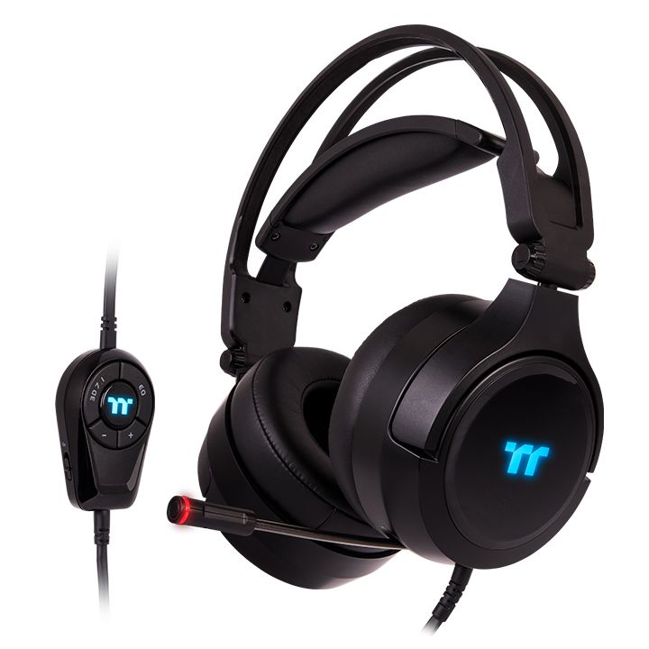 

Проводная гарнитура THERMALTAKE Riing Pro, USB, черный (GHT-RPR-DIECBK-29), Riing Pro