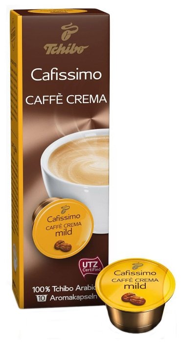 

Капсулы кофе/крема Tchibo Caffe Crema Mild, 10 порций/10 капсул, Cafissimо (EPCFTCCM0007K), Caffe Crema Mild
