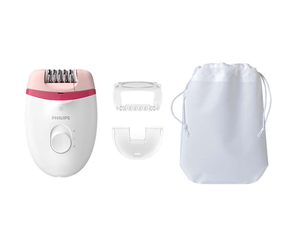 Эпилятор электрический Philips BRE255/00, белый/розовый