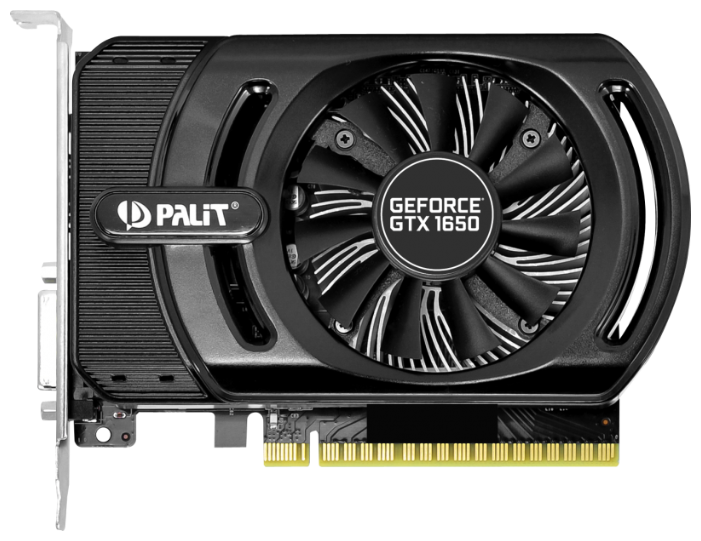 

Видеокарта Palit NVIDIA GeForce GTX1650 StormX, 4Gb DDR5, 128bit, PCI-E, DVI, HDMI, Bulk (NE51650006G1-1170F), StormX