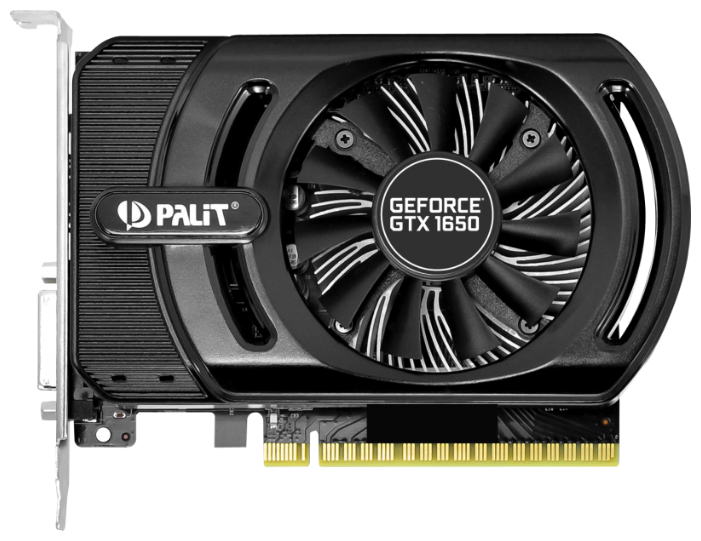 Видеокарта Palit NVIDIA GeForce GTX1650 StormX, 4Gb DDR5, 128bit, PCI-E, DVI, HDMI, Bulk (NE51650006G1-1170F) - фото 1