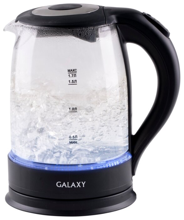 

Чайник GALAXY GL0553 1.7л. 2200Вт, закрытая спираль, пластик/стекло, черный (GL0553 ), GL0553