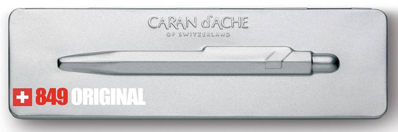 Ручка шариковая автомат CARANDACHE Carandache Office Original, синий, Алюминий, подарочная упаковка (849.069)