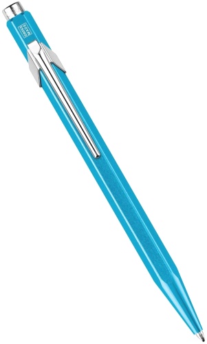 Ручка шариковая автомат CARANDACHE Carandache Office Popline Metal-X, синий, Алюминий, подарочная упаковка (849.671)