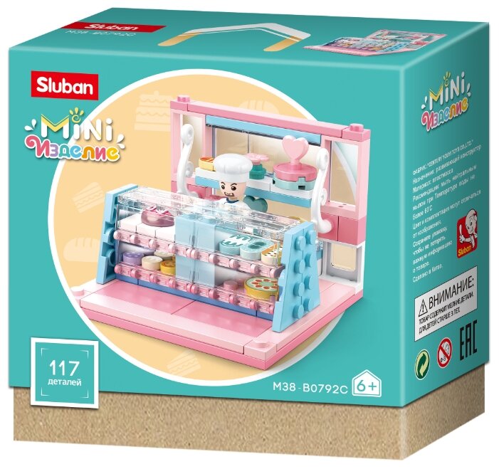 

Конструктор SLUBAN "Мини-комната: Магазин тортиков", деталей: 117 (M38-B0792C), "Мини-комната: Магазин тортиков"