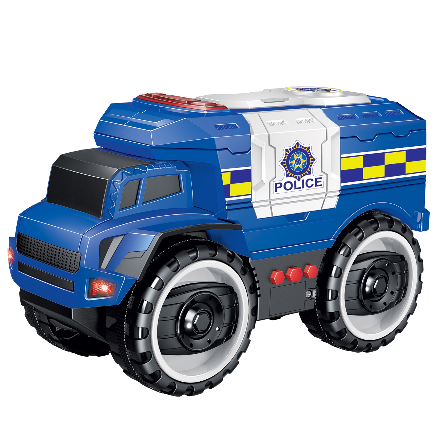 Автомобиль Handers "Большие колёса: Машина полиции", 23 см, синий/белый