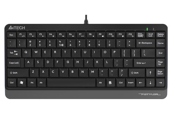 

Клавиатура проводная A4Tech FK11, мембранная, USB, серый, FK11