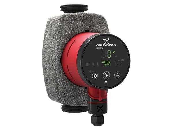 

Электрический водяной насос Grundfos ALPHA2 25-80 180, 50Вт, циркуляционный, центробежный, производительность 3.4 м³/час, 2.39кг (99420015), 25-80 180