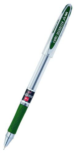 Ручка шариковая Cello MAXRITER XS, зеленый, пластик, колпачок