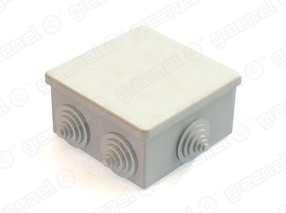 Коробка распределительная 8.5 см x 8.5 см, наружный монтаж, вводов:6