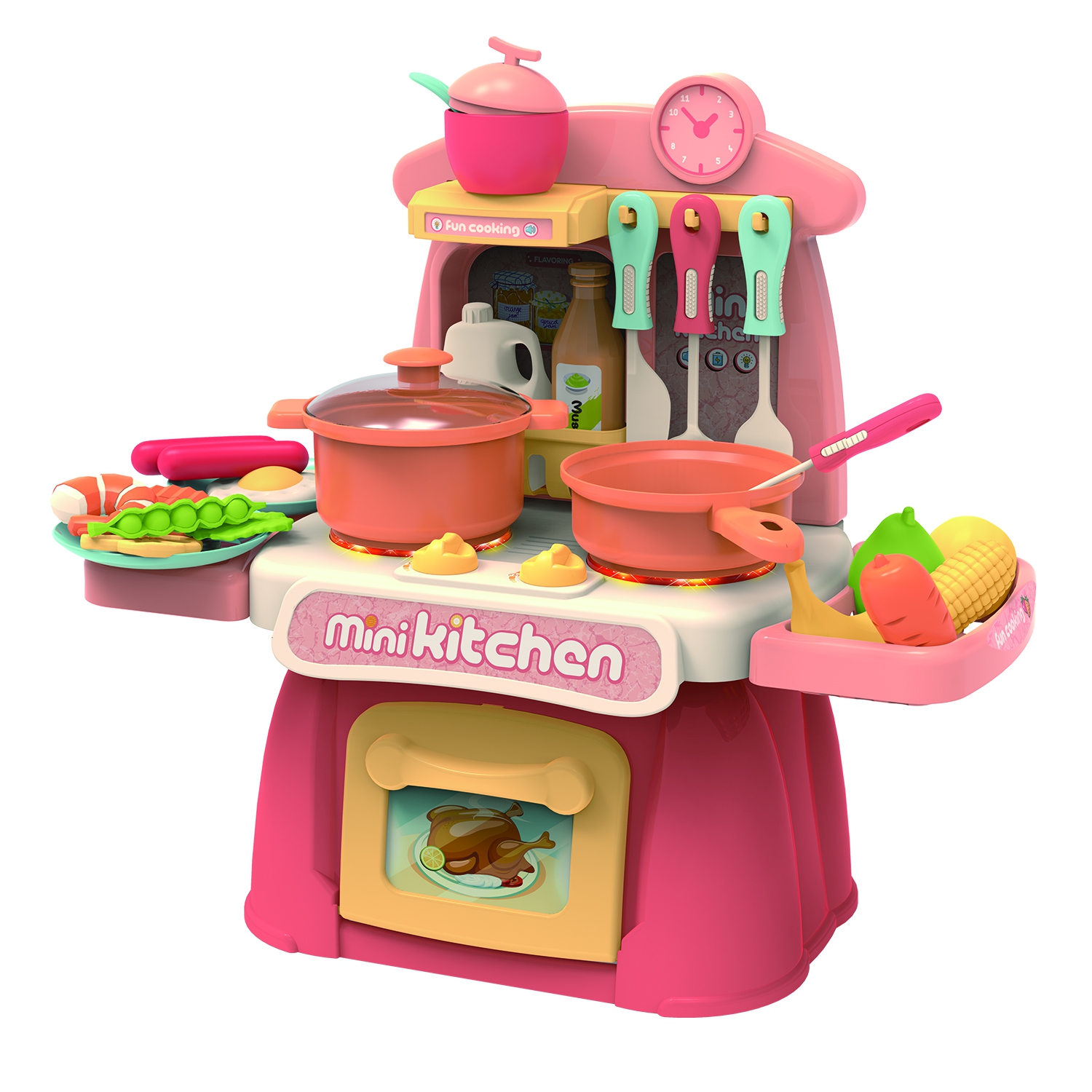 

Игровой набор-кухня Altacto "Шеф-повар", столовые приборы, посуда, продукты, 26 предметов, звук, свет, оранжевый (ALT0201-149), "Шеф-повар"