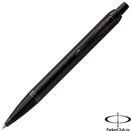 

Ручка шариковая автомат Parker PARKER IM IM ACHROMATIC MATTE BLACK, синий, лак, латунь, картонная коробка (2127618), IM ACHROMATIC MATTE BLACK