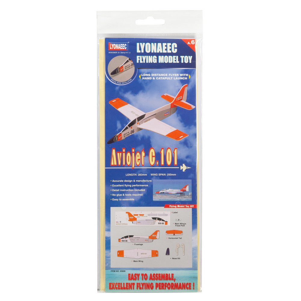Самолет LYONAEEC Power Launch Glider "C-101 Aviojet", 28.3 см, разноцветный