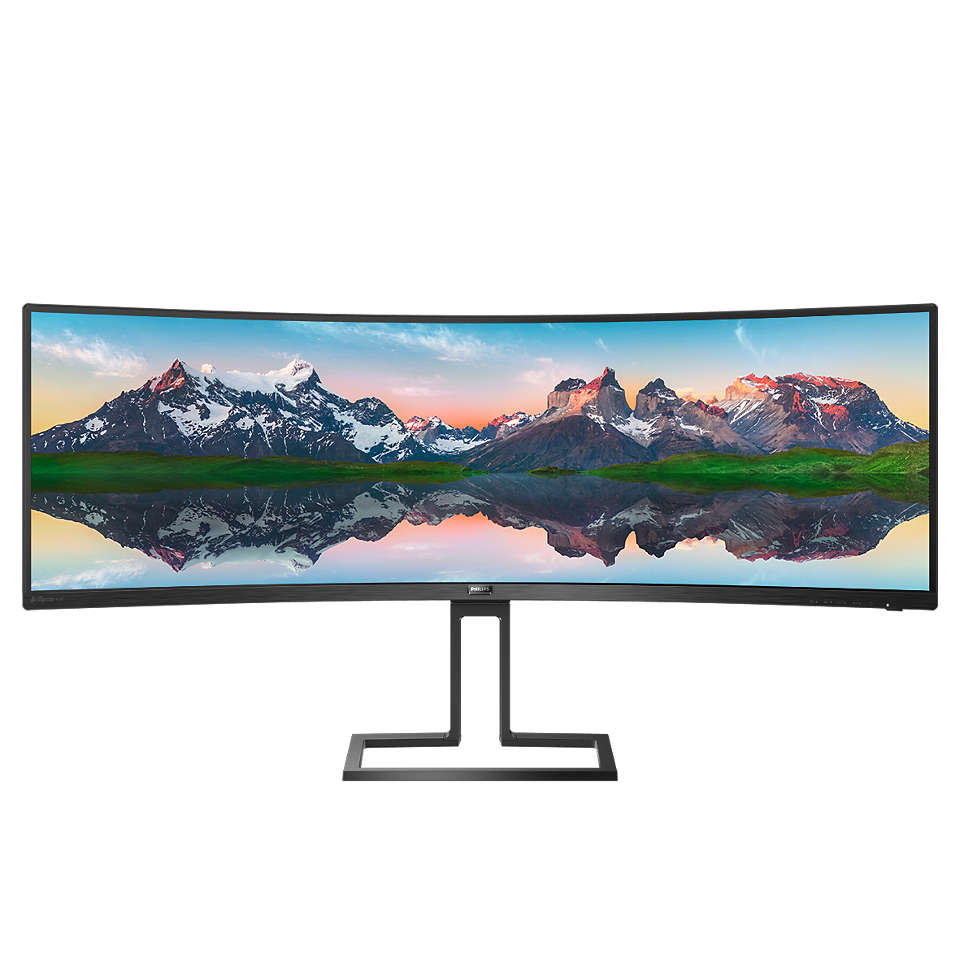 

Монитор 48.8" Philips 498P9 (00/01) VA, изогнутый, 5120x1440 (32:9), 450кд/м2, 70Hz, 5мс, 178°/178°, Adaptive-Sync, HDMI, DisplayPort, USB-Hub, черный, 498P9 (00/01)