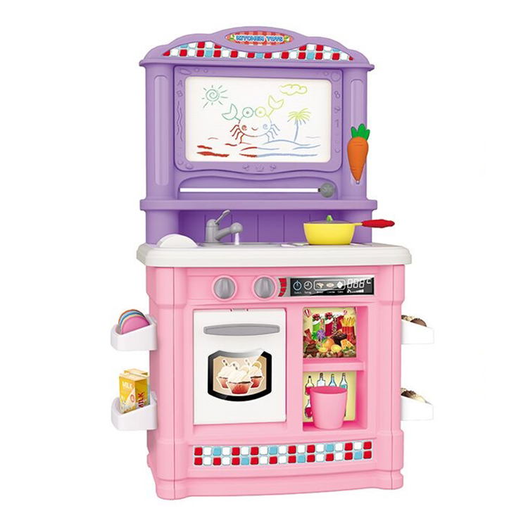 

Игровой набор-кухня BE IN FUN "Кухня художника", столовые приборы, посуда, продукты, 35 предметов, звук, свет, розовый (HJBL102A), "Кухня художника"