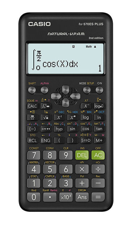 

Калькулятор научный CASIO FX-570ES PLUS-2, 10+2-разрядный, кол-во функций:417, двухстрочный экран, черный (FX-570ESPLUS-2SETD), FX-570ES PLUS-2