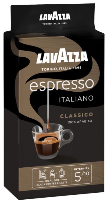 

Кофе молотый Lavazza Espresso Italiano Classico 250г, арабика, светлая обжарка, средний помол, вакуумная упаковка (1880), Espresso Italiano Classico