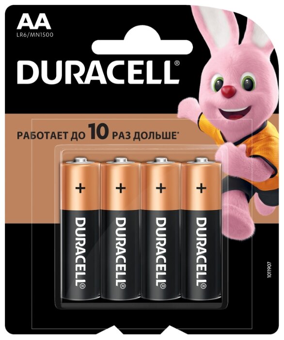 

Батарея Duracell Basic CN LR6-4BL MN1500, AA, 1.5V, 4шт