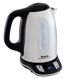 

Чайник Tefal KI 240D Express control 1.7л. 2400Вт, закрытая спираль, металл/стекло, белый/черный (7211002342), KI 240D Express control