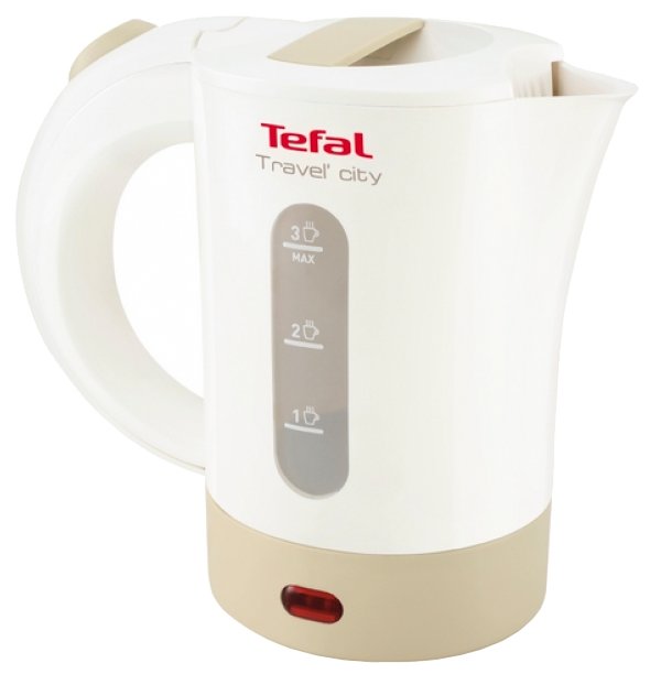 

Чайник Tefal KO 120 Travel'City 0.5л. 650Вт, закрытая спираль, пластик, белый/бежевый (7211001544), KO 120 Travel'City