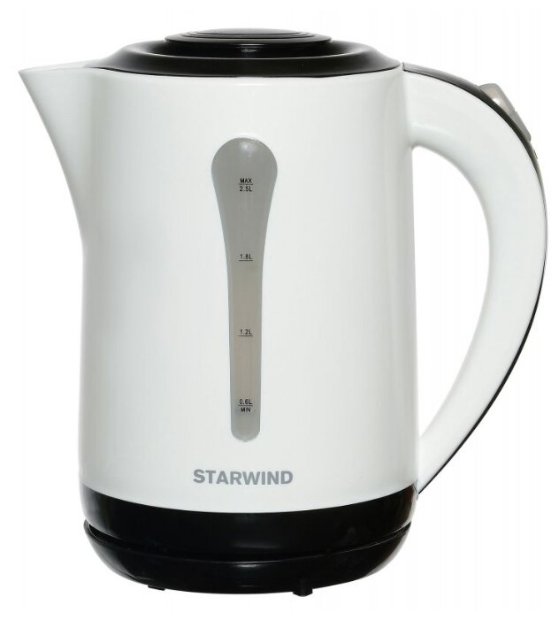 

Чайник Starwind SKP2212 2.5л. 2200Вт, закрытая спираль, пластик, белый/черный (SKP2212 ), SKP2212