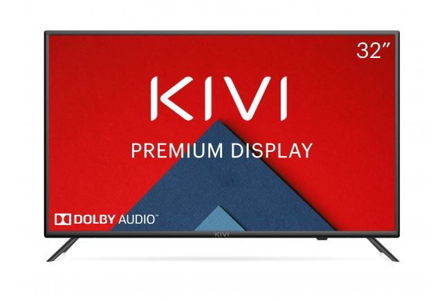 

Телевизор 32" Kivi 32H510KD, HD, 1366x768, HDMIx2, USBx1, черный, 32H510KD