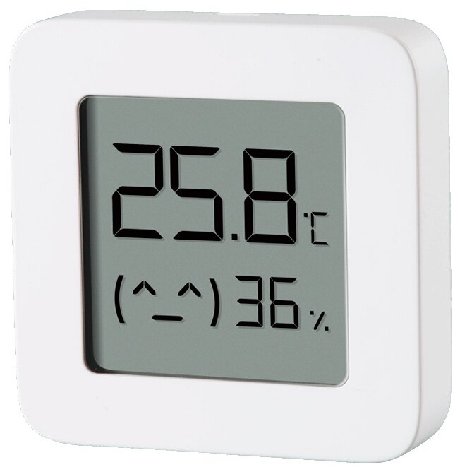 Датчик температуры и влажности Xiaomi Mi Temperature and Humidity Monitor 2, Bluetooth, белый (LYWSD03MMC/NUN4126GL)