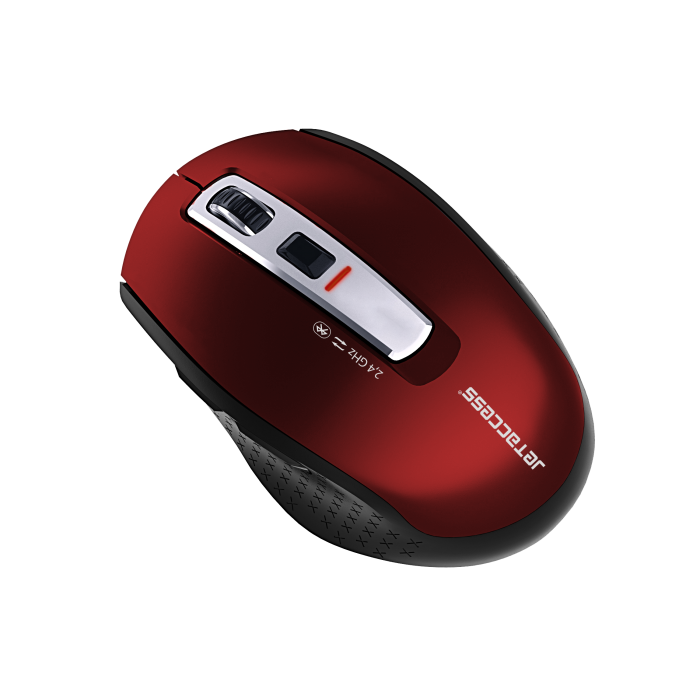 Мышь беспроводная Jet.A OM-B92G, 1600dpi, оптическая светодиодная, Wireless, Bluetooth / USB, красный (OM-B92G)