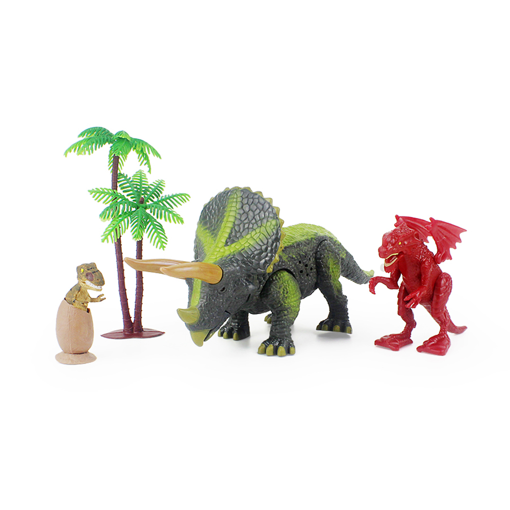 

Игровой набор Mioshi Active "Доисторический мир: Дракон в долине", динозавры: 3 шт., дерево, звук, свет, зеленый-красный (RS004-4), "Доисторический мир: Дракон в долине"