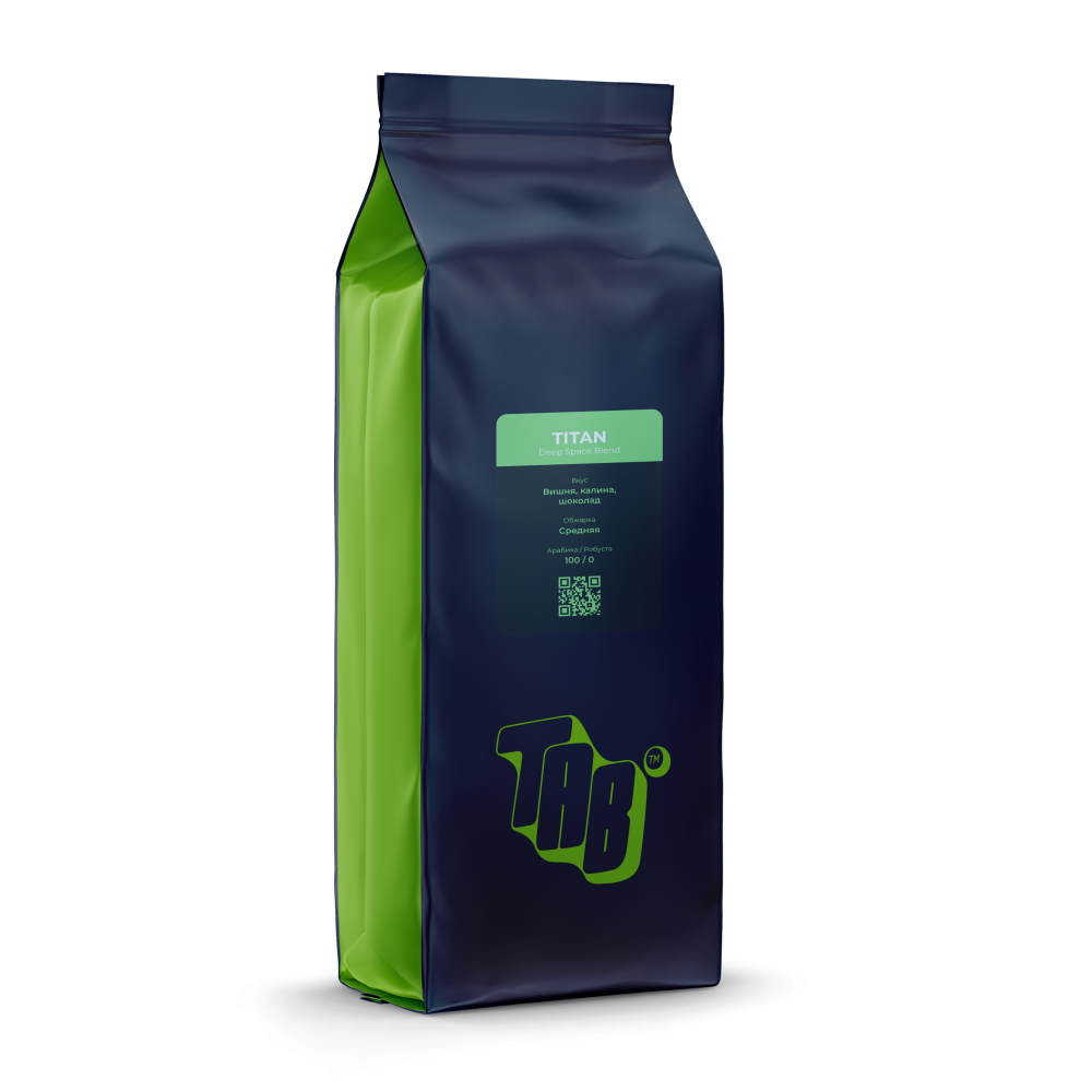 

Кофе в зернах Tab Titan, бленд, свежая обжарка, 1кг, арабика/робуста: 100/0 %, обжарка для эспрессо, Titan
