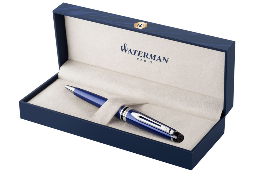 

Ручка шариковая автомат Waterman Expert 3 Blue CT, синий, лак, латунь, подарочная упаковка (2093459), Expert 3 Blue CT