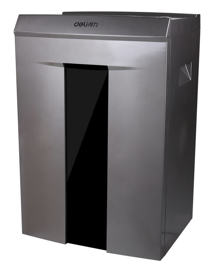 

Шредер Deli 9907, секретность 4/P-4, фрагменты - 4 мм x 2.5 см, объем 20 л, кол-во листов до 8 шт., скрепки, скобы, карты, CD, серый/черный, 9907