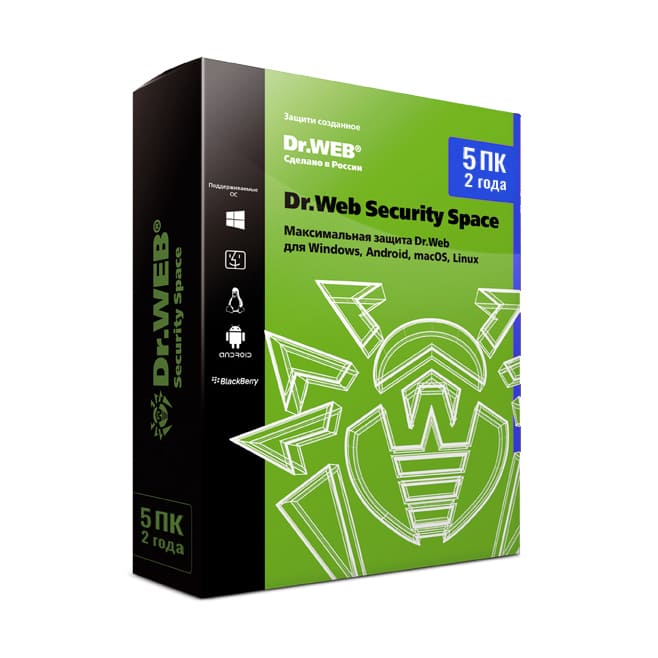 

Антивирус Dr.Web Security Space, базовая лицензия, Russian, 1 лицензия, 5 ПК, на 24 месяца, электронный ключ (LHW-BK-24M-5-A3) Высылается на почту после оплаты!, Security Space