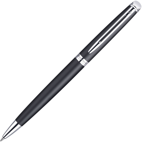

Ручка шариковая автомат Waterman Hemisphere Matt Black CT, синий, ювелирная латунь, подарочная упаковка (S0920870), Hemisphere Matt Black CT