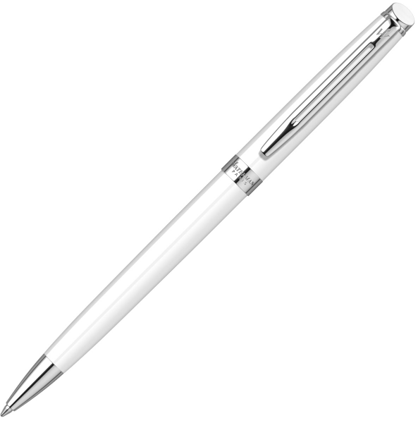 

Ручка шариковая автомат Waterman Hemisphere White CT, синий, нержавеющая сталь, подарочная упаковка (S0920970), Hemisphere White CT