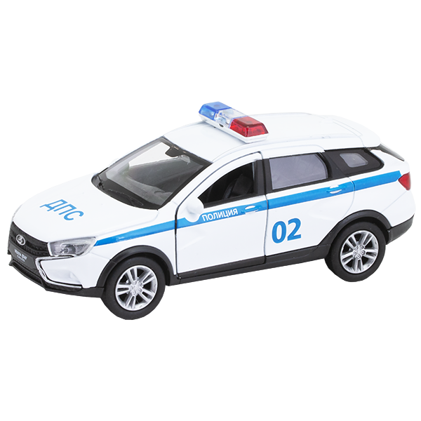 Автомобиль Welly "VESTA SW CROSS Полиция ДПС" (43763PB)