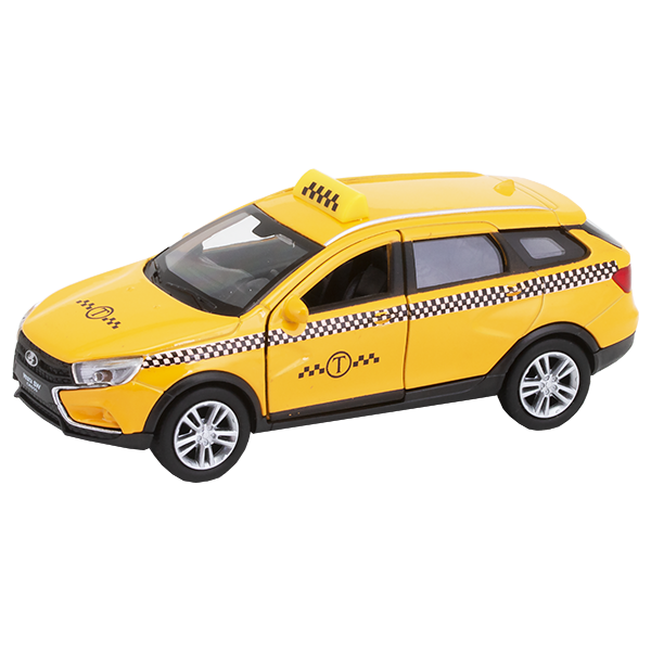 

Автомобиль Welly "LADA VESTA SW CROSS Такси", желтый (43763TI), "LADA VESTA SW CROSS Такси"