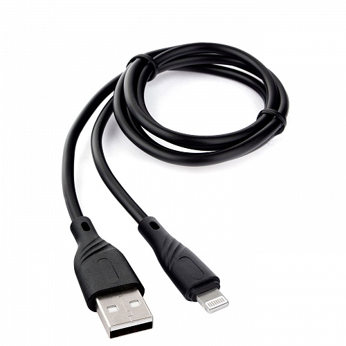 

Кабель USB-Lightning 8-pin, 2.1A, 1м, черный Cablexpert Classic 0.1 (CCB-USB-AMAPO1-1MB)