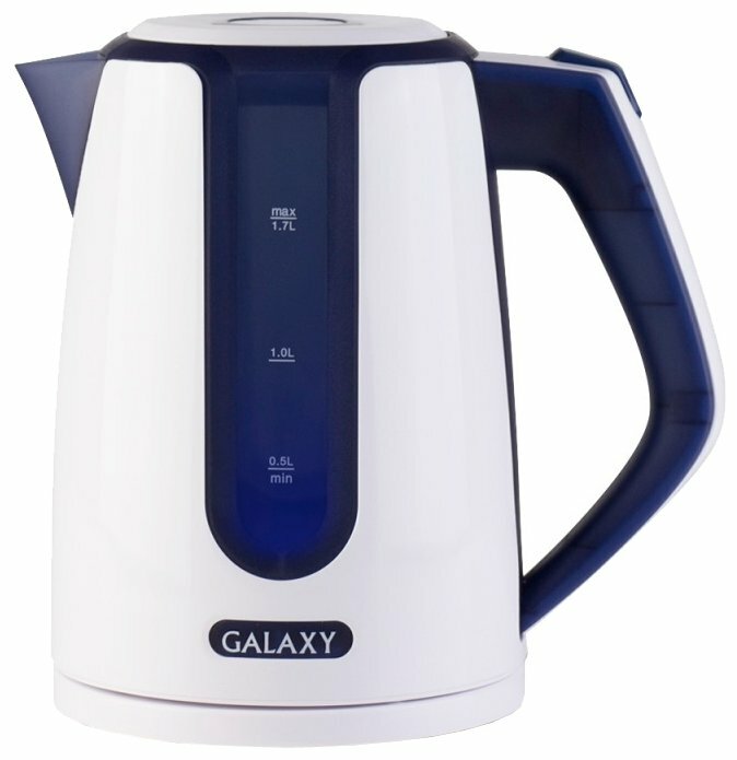 

Чайник Galaxy GL0213 1л. 900Вт, закрытая спираль, пластик, белый/коричневый (GL0213), GL0213