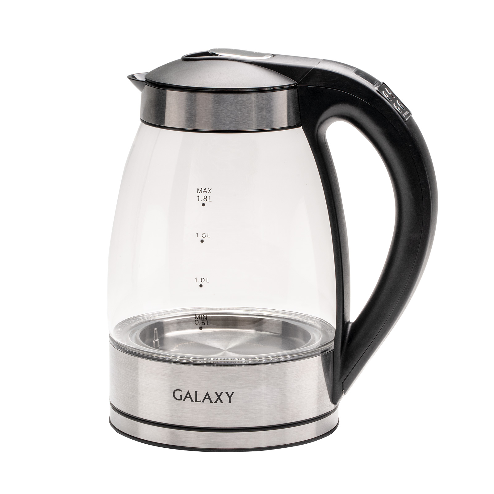 

Чайник Galaxy GL0556 1.8л. 2000Вт, закрытая спираль, стекло, прозрачный (GL 0556), GL0556