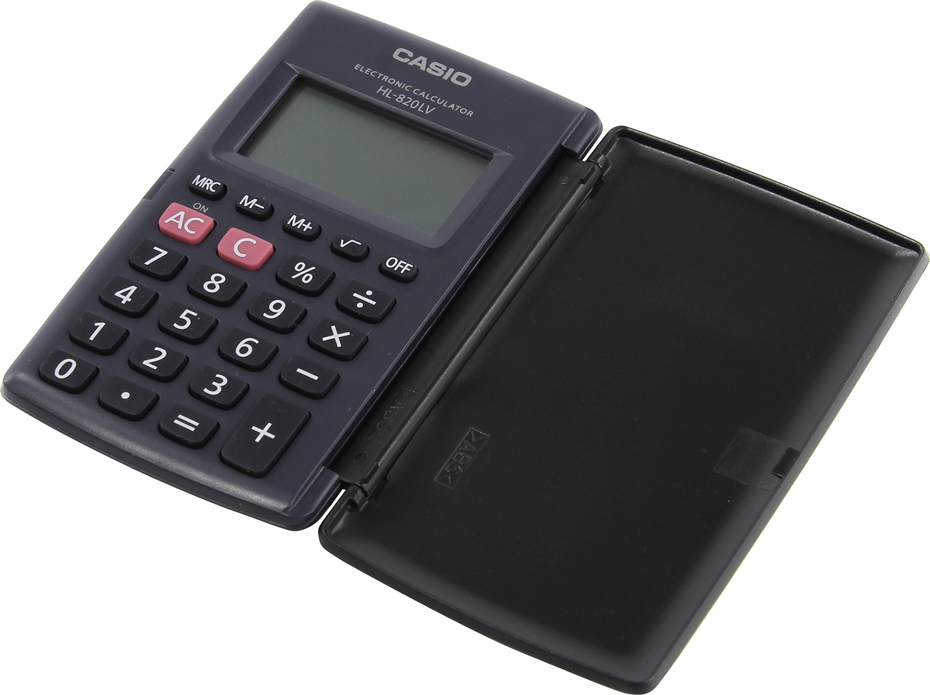 Калькулятор карманный CASIO HL-820LV, 8-разрядный, кол-во функций:2, однострочный экран, черный (HL-820LV-BK-S-G)