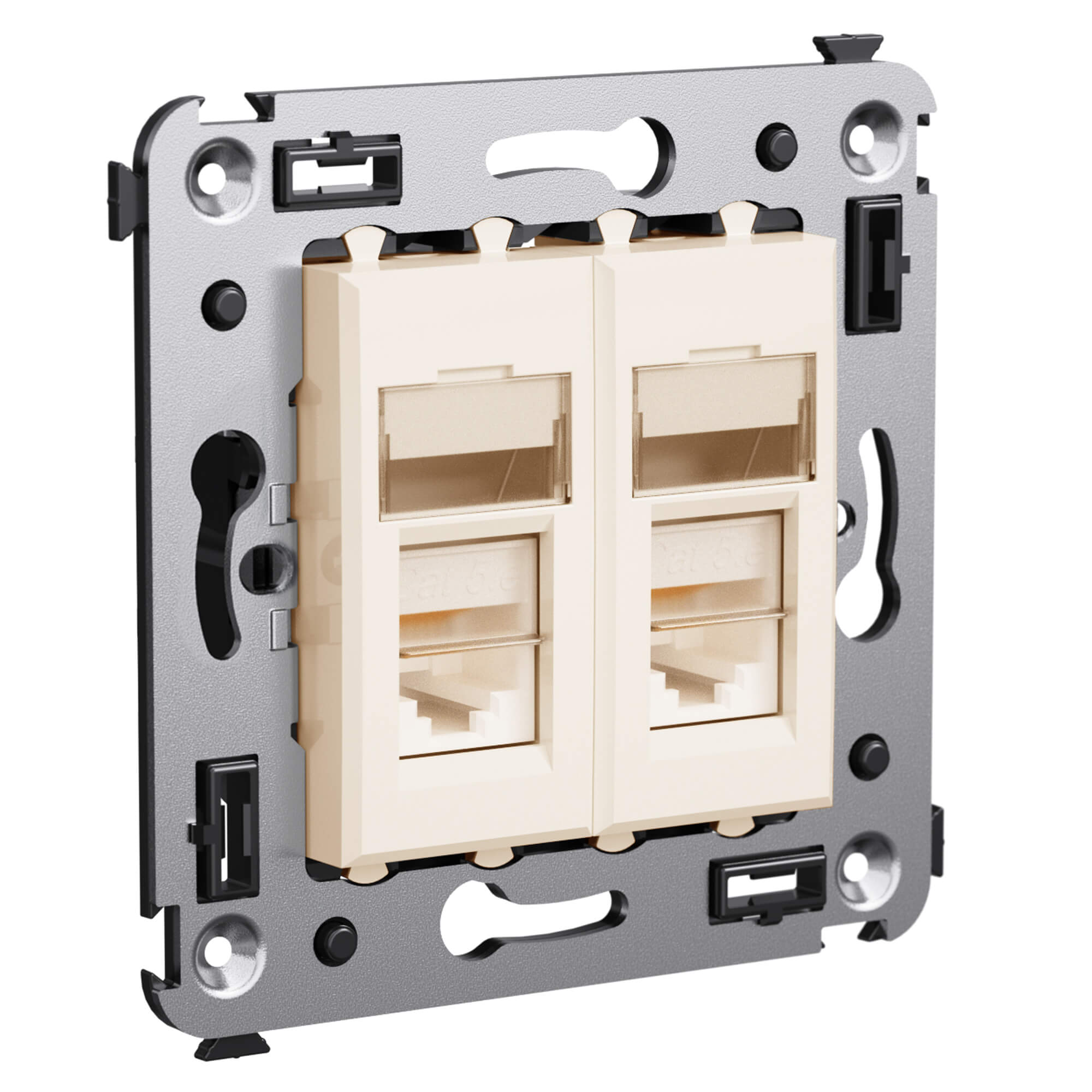 

Розетка RJ-45+RJ-45 скрытый монтаж категория 5e, механизм без рамки, кремовый, DKC Avanti (4405464)