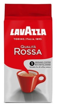 

Кофе молотый Lavazza Qualita Rossa 250 г, смесь арабики и робусты, средняя обжарка, средний помол, вакуумная упаковка (3580), Qualita Rossa