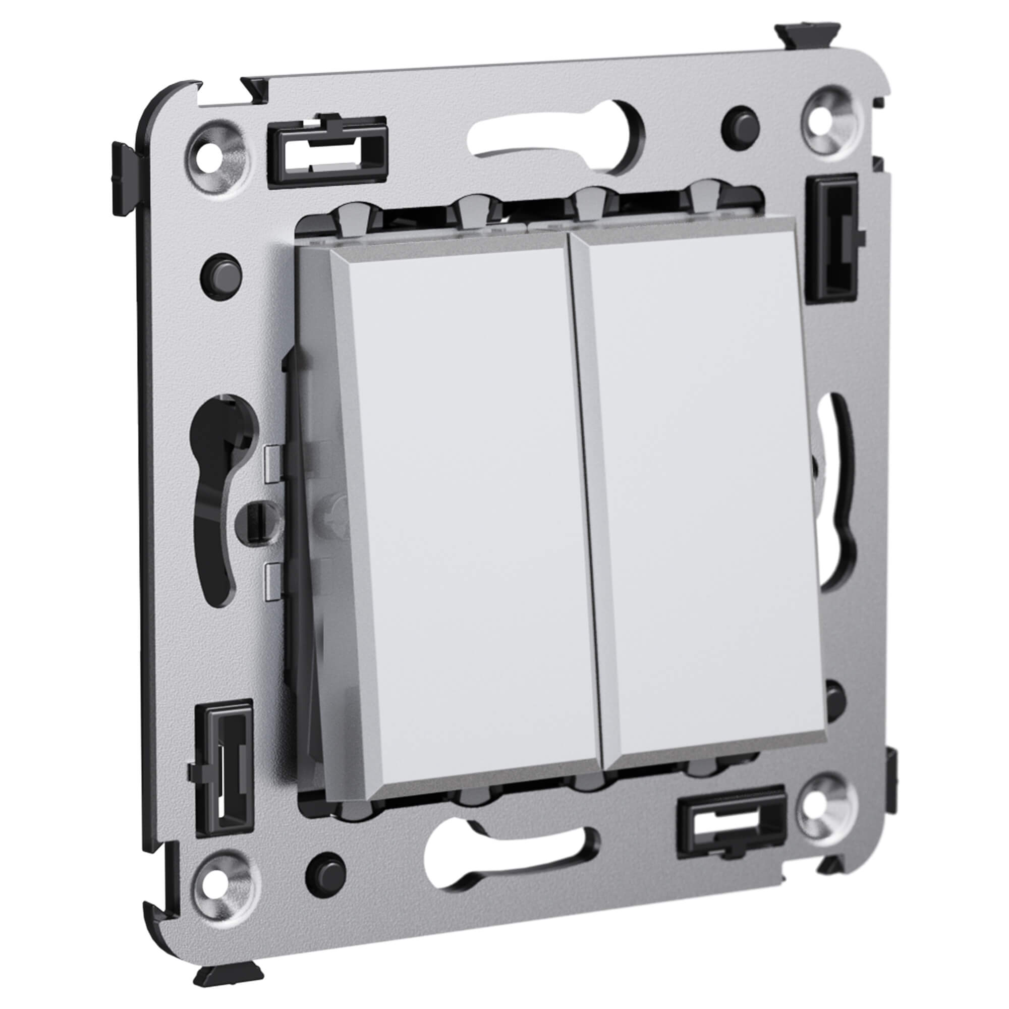 

Выключатель DKC Avanti, 2кл., индикатор/подсветка, скрытый монтаж, модуль, серый (4404104)