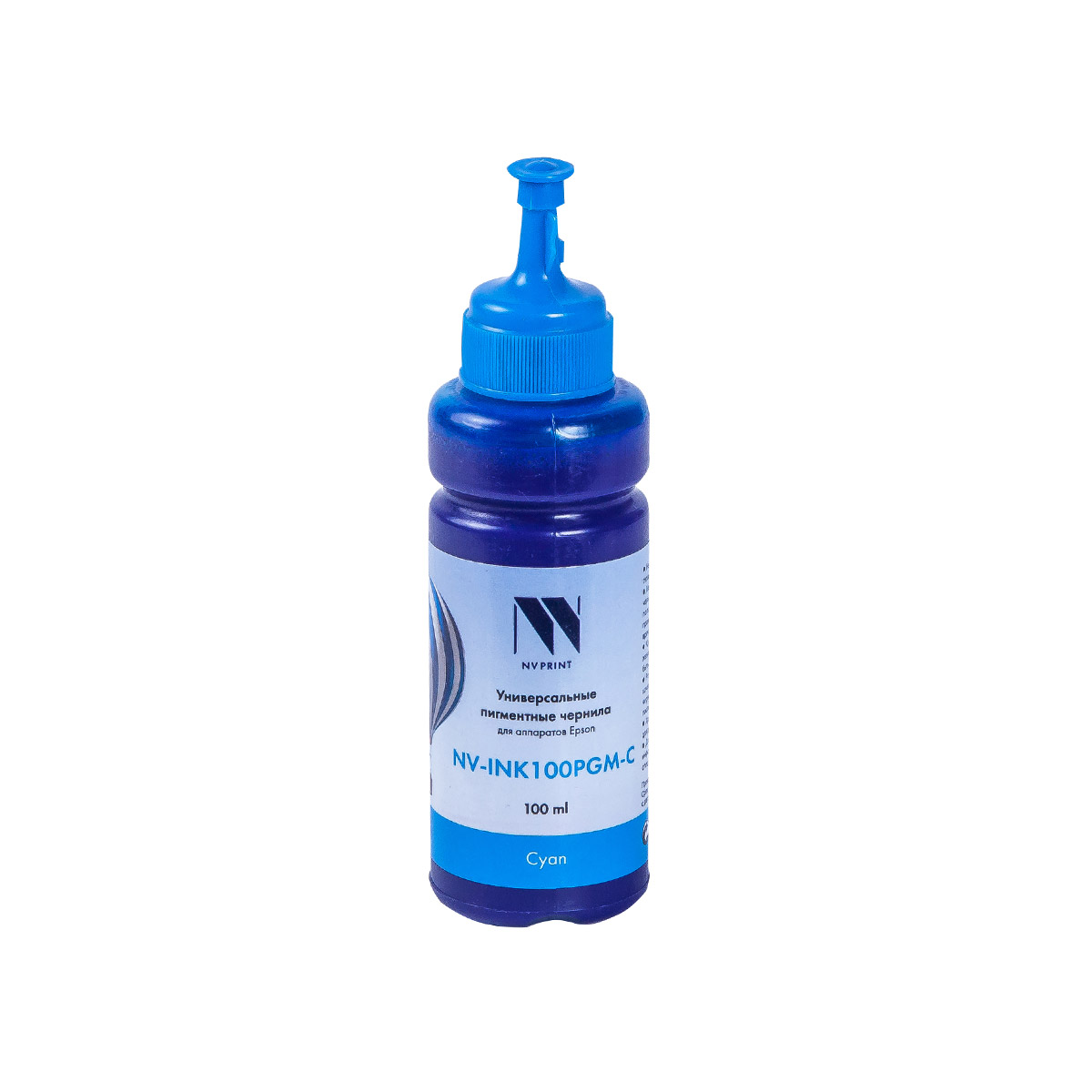 

Чернила NV-Print, 100 мл, голубой, совместимые, пигментные для Epson (NV-INK100PGM-C)