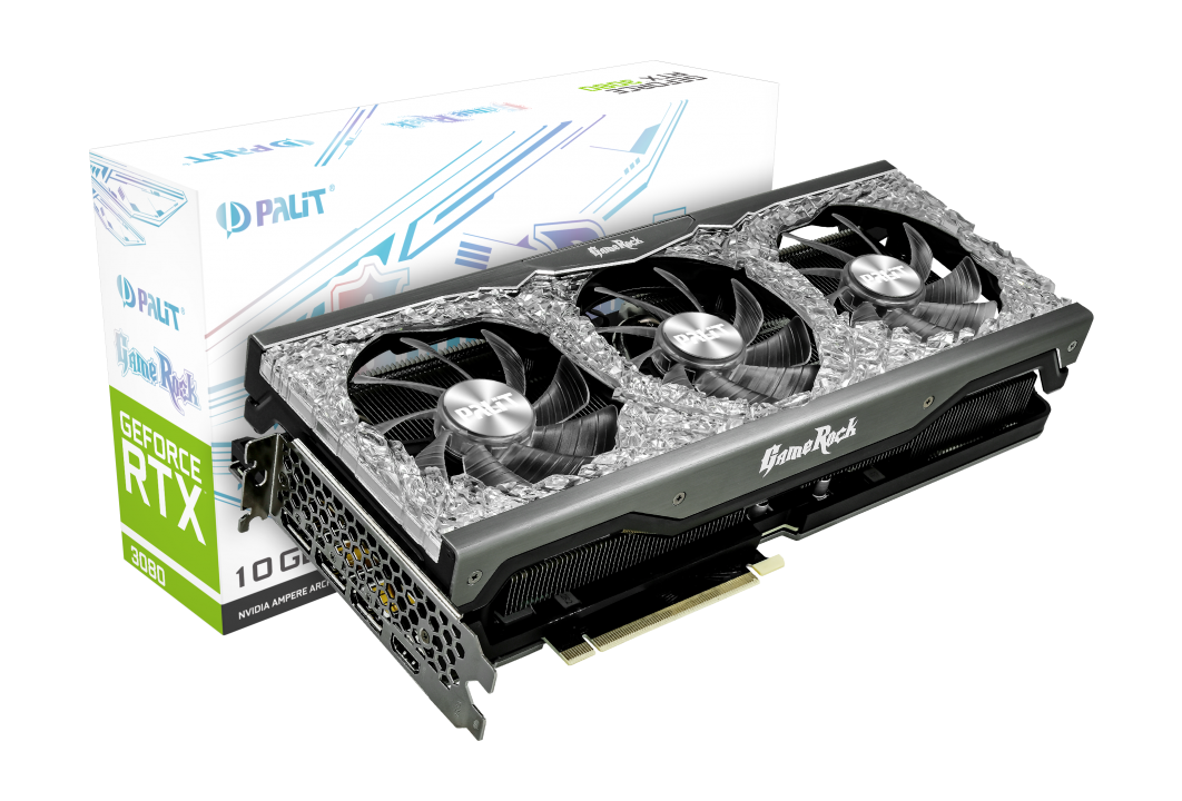 Видеокарта Palit NVIDIA GeForce RTX 3080 GameRock, 10Gb DDR6X