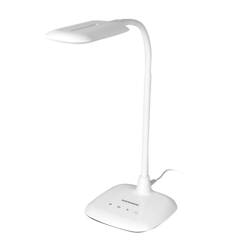 

Светильник настольный Sonnen BR-819A, светодиоды, 8 Вт, 2700-6000К/350лм, 3 режима свечения, белый (236666), BR-819A